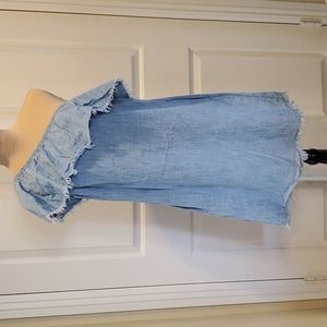 Vince Camuto one shoulder denim dress M